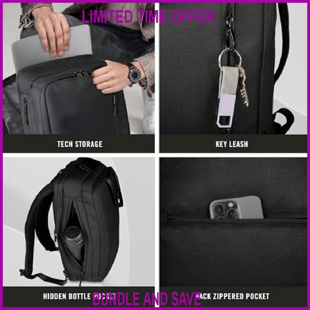 16" Polyester Tech Convertible Backpack Briefcase… - image 6